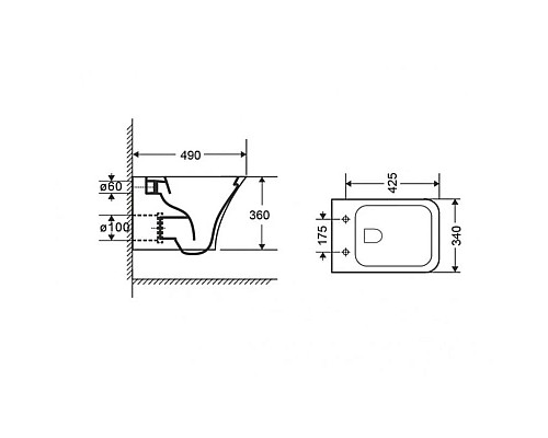 Купить Комплект подвесной унитаз Orange C02-100W + система инсталляции Grohe 38772001 в магазине сантехники Santeh-Crystal.ru