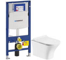 Комплект подвесной унитаз Orange C02-100W + система инсталляции Geberit 111.300.00.5