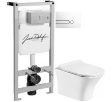 Комплект подвесной унитаз Orange C02-100W + система инсталляции Jacob Delafon E5504-NF + E4326-00