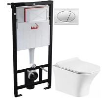 Комплект подвесной унитаз Orange C02-100W + система инсталляции AlcaPlast AM101/11203:1RUSSETM71