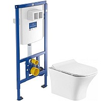 Комплект подвесной унитаз Orange C02-100W + система инсталляции Villeroy & Boch 92246100