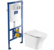 Комплект подвесной унитаз Orange C02-100W + система инсталляции Villeroy & Boch 92246100