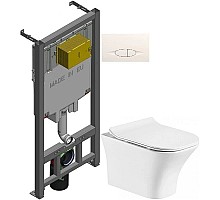 Комплект подвесной унитаз Orange C02-100W + система инсталляции Jacob Delafon E29025-NF + E29026-01R