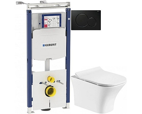Купить Комплект подвесной унитаз Orange C02-100W + система инсталляции Geberit 111.362.00.5 + 115.770.DW.5 в магазине сантехники Santeh-Crystal.ru