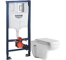 Комплект подвесной унитаз Orange C03-100W + система инсталляции Grohe 38772001