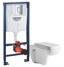 Комплект подвесной унитаз Orange C03-100W + система инсталляции Grohe 38772001