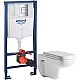 Приобрести Комплект подвесной унитаз Orange C03-100W + система инсталляции Grohe 38772001 в магазине сантехники Santeh-Crystal.ru