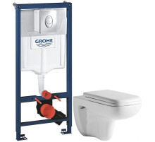 Комплект подвесной унитаз Orange C03-100W + система инсталляции Grohe 38721001