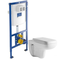 Комплект подвесной унитаз Orange C03-100W + система инсталляции Villeroy & Boch 92246100
