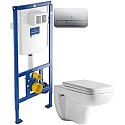 Комплект подвесной унитаз Orange C03-100W + система инсталляции Villeroy & Boch 92246100 + 92249061