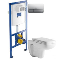 Комплект подвесной унитаз Orange C03-100W + система инсталляции Villeroy & Boch 92246100 + 92249061