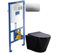Комплект подвесной унитаз Esbano Clavel ESUPCLAVB + система инсталляции Villeroy & Boch 92246100 + 92249061