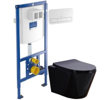 Комплект подвесной унитаз Esbano Clavel ESUPCLAVB + система инсталляции Villeroy & Boch 92246100 + 92249068
