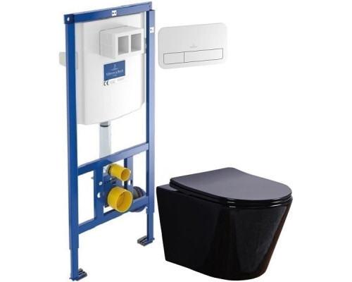 Заказать Комплект подвесной унитаз Esbano Clavel ESUPCLAVB + система инсталляции Villeroy & Boch 92246100 + 92249068 в магазине сантехники Santeh-Crystal.ru