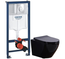 Комплект подвесной унитаз Esbano Azalea ESUPAZALB + система инсталляции Grohe 38721001