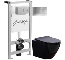 Комплект подвесной унитаз Esbano Azalea ESUPAZALB + система инсталляции Jacob Delafon E5504-NF + E4316-CP
