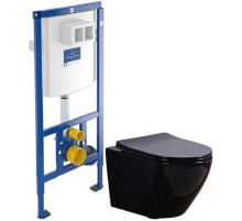 Комплект подвесной унитаз Esbano Azalea ESUPAZALB + система инсталляции Villeroy & Boch 92246100