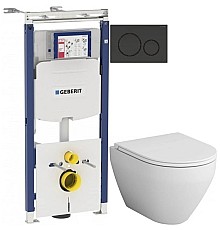 Комплект подвесной унитаз Am.Pm Spirit 2.0 C701700WH + C707857WH + система инсталляции Geberit 111.362.00.5 + 115.882.DW.1