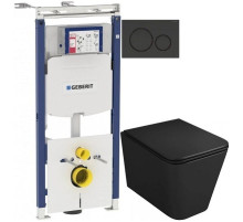 Комплект подвесной унитаз OWL 1975 Vatter OWLT190404 + система инсталляции Geberit 111.362.00.5 + 115.882.DW.1