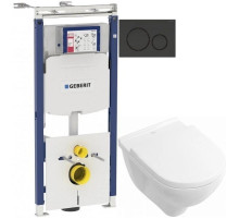 Комплект подвесной унитаз Villeroy & Boch O.Novo 56601001 + 9M38S101 + система инсталляции Geberit 111.362.00.5 + 115.882.DW.1