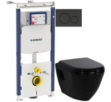 Комплект подвесной унитаз Creavit Terra TP325-11SI00E-0000 + KC0103.03.1300E + система инсталляции Geberit 111.362.00.5 + 115.882.DW.1