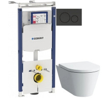 Комплект подвесной унитаз Laufen Kartell by Laufen 8.2033.6.000.000.1 + 8.9133.1.000.000.1 + система инсталляции Geberit 111.362.00.5 + 115.882.DW.1