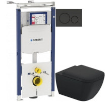 Комплект подвесной унитаз Duravit Happy D.2 2222098900 + 0064591300 + система инсталляции Geberit 111.362.00.5 + 115.882.DW.1