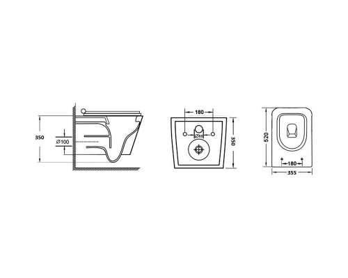 Заказать Комплект подвесной унитаз Grossman GR-4441S + система инсталляции TECE 9300302 + 9240401 в магазине сантехники Santeh-Crystal.ru