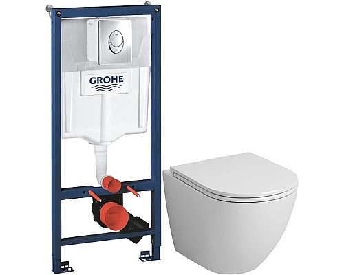 Купить Комплект подвесной унитаз Grossman GR-4455S + система инсталляции Grohe 38721001 в магазине сантехники Santeh-Crystal.ru