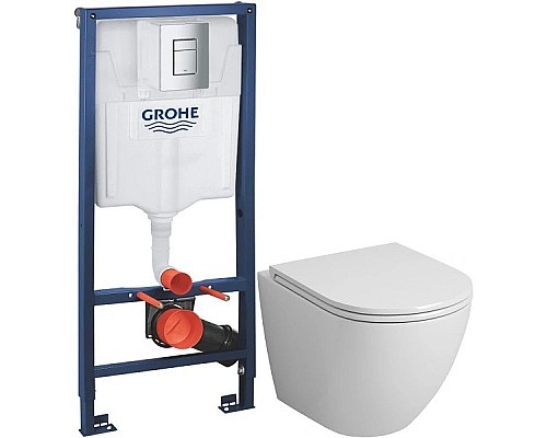 Заказать Комплект подвесной унитаз Grossman GR-4455S + система инсталляции Grohe 38772001 в магазине сантехники Santeh-Crystal.ru