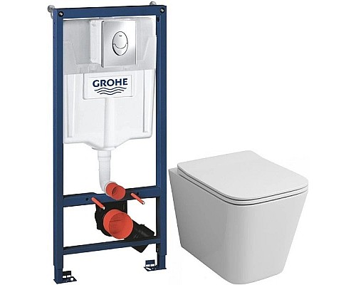 Заказать Комплект подвесной унитаз Grossman GR-4441S + система инсталляции Grohe 38721001 в магазине сантехники Santeh-Crystal.ru