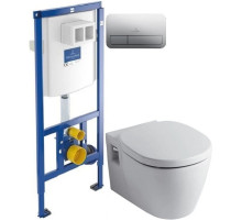 Комплект Ideal Standard Connect E803501 + E71270 + система инсталляции Villeroy & Boch 92246100 + 92249061