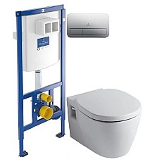 Комплект Ideal Standard Connect E803501 + E71270 + система инсталляции Villeroy & Boch 92246100 + 92249061