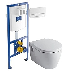 Комплект Ideal Standard Connect E803501 + E71270 + система инсталляции Villeroy & Boch 92246100 + 92249068