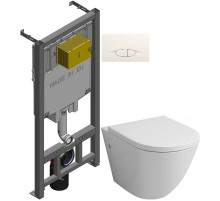 Комплект подвесной унитаз Grossman GR-4411 + система инсталляции Jacob Delafon E29025-NF + E29026-01R
