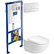 Приобрести Комплект подвесной унитаз Duravit Architec 45720900A1 + система инсталляции Villeroy & Boch 92246100 + 92249068 в магазине сантехники Santeh-Crystal.ru
