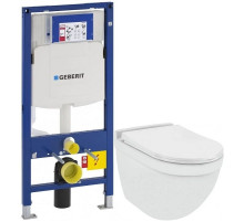 Комплект подвесной унитаз Jaquar Solo SLS-WHT-6953BIUFSM + система инсталляции Geberit 111.300.00.5