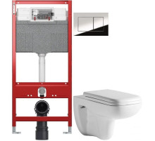 Комплект подвесной унитаз Orange C03-100W + система инсталляции Tece 9300302 + 9240401