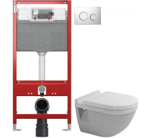 Комплект подвесной унитаз Duravit Starck 3 2200090000 + 0063810000 + система инсталляции Tece 9300302 + 9240921
