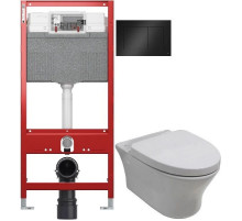 Комплект подвесной унитаз Noken Hotels N399999901 + N356330439 + система инсталляции Tece 9300302 + 9240407