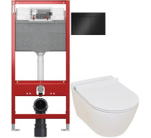 Комплект подвесной унитаз Serel Smart SM25SL + система инсталляции Tece 9300302 + 9240407