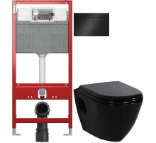Комплект подвесной унитаз Creavit Terra TP325-11SI00E-0000 + KC0103.03.1300E + система инсталляции Tece 9300302 + 9240407