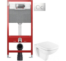 Комплект подвесной унитаз Roca Debba 346997000 + ZRU9302826 + система инсталляции Tece 9300302 + 9240921