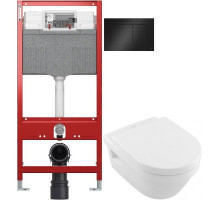 Комплект подвесной унитаз Villeroy & Boch Omnia Architectura 56841001 + 98M9C101 + система инсталляции Tece 9300302 + 9240407