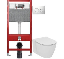 Комплект подвесной унитаз Ideal Standard Connect E771801 + E772401 + система инсталляции TECE 9300302 + 9240921