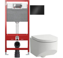 Комплект подвесной унитаз Laufen Sonar 8.2034.1.000.000.1 + 8.9334.1.000.000.1 + система инсталляции Tece 9300302 + 9240407