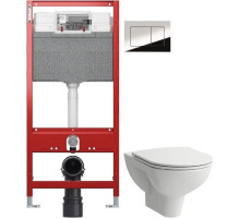 Комплект подвесной унитаз Laufen Pro 8.2095.0.000.000.1 + 8.9896.6.000.000.1 + система инсталляции TECE 9300302 + 9240401