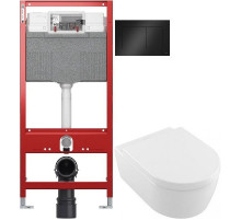 Комплект подвесной унитаз Villeroy & Boch Avento 5656HR01 + система инсталляции Tece 9300302 + 9240407