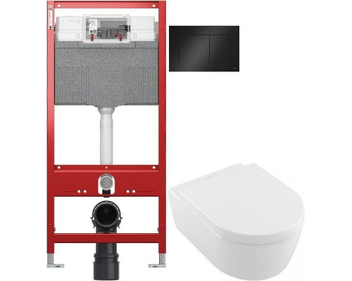 Заказать Комплект подвесной унитаз Villeroy & Boch Avento 5656HR01 + система инсталляции Tece 9300302 + 9240407 в магазине сантехники Santeh-Crystal.ru