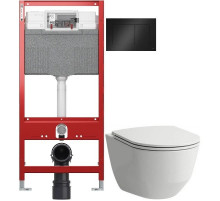 Комплект подвесной унитаз Laufen Pro 8.2096.6.000.000.1 + 8.9896.6.000.000.1 + система инсталляции Tece 9300302 + 9240407